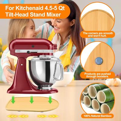 For KitchenAid Mixer Accessories Bamboo Slider Electrical Sliding Pad for 4 5 5 QT Tilt Head Stand Mixer