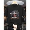 Men'S T-Shirt, Trendy Round Neck Short Sleeve Tee with Astronaut Helmet And Plants, Comfortable Casual Short-Sleeved T-Shirt for Summer