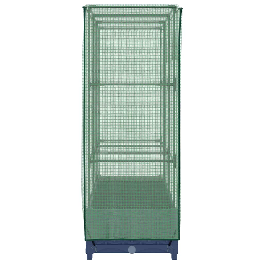 Vidaxl Raised Planter With Greenhouse, Rattan Look, 120X40X123 Cm