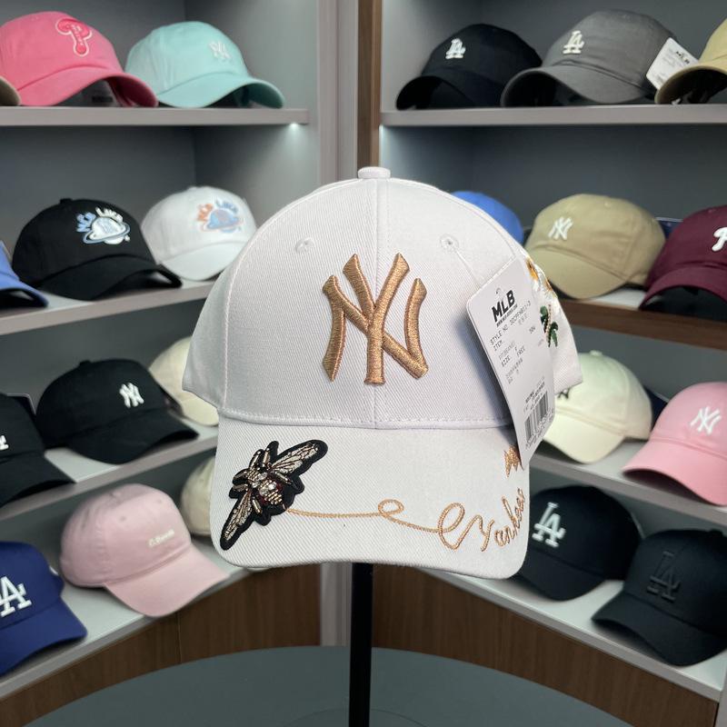 Verstellbare NY Yankees & LA Duckbill Baseballkappe mit festem Oberteil und großem Logo für Männer & Frauen