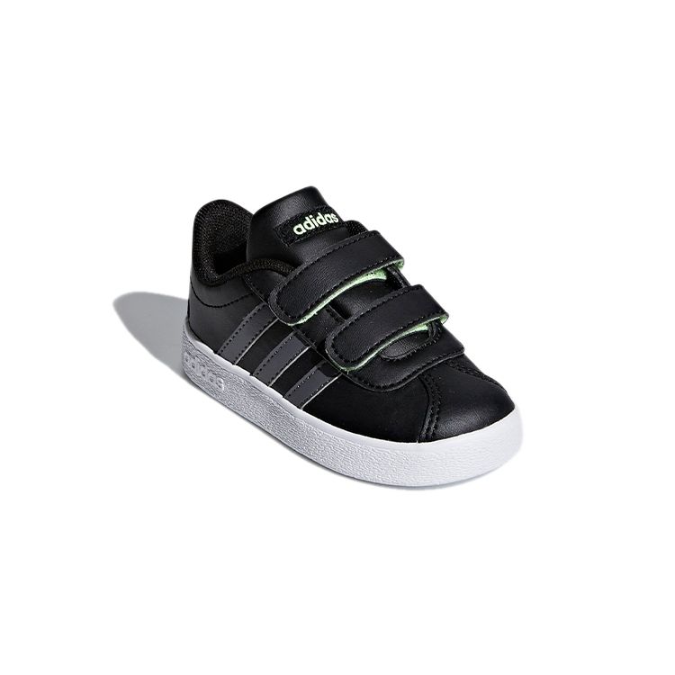 adidas Vl Court 2.0 Durable Low-Top Skate Shoes Baby Sneaker Black F36402