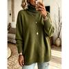 Autumn Winter Fashion Turtleneck Sweater Women Elegant Loose Knit Pullover Soft Cozy Thickened Base Layer Jumper