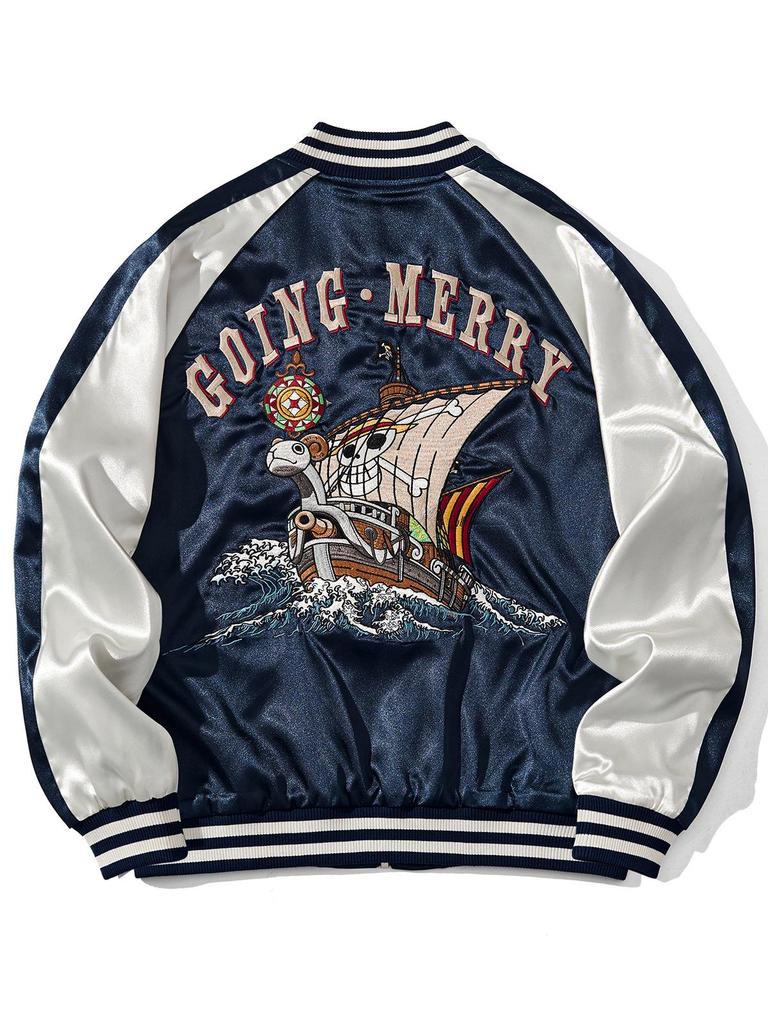 Huaxia Junpin Men's Dragon Embroidery Baseball Jacket - Chinese Style Trendy Outerwear A024.