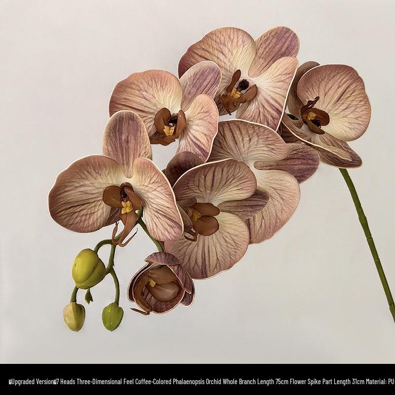 Light Luxury Phalaenopsis Artificial Floral Arrangement for Dining Table Decoration
