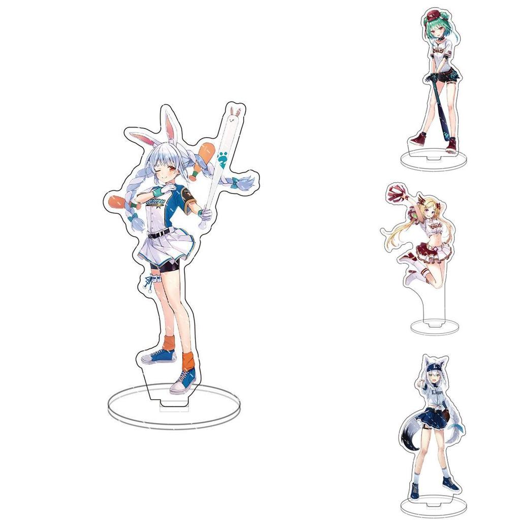 Stunning Hololive Anime Acrylic Stand Figure Ornament With Aqua Akai Shirakami Pekora Natsuiro Inugami Sakura