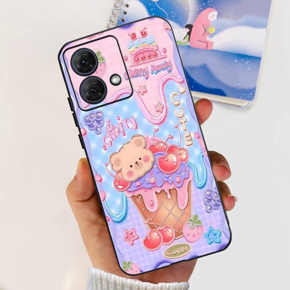 For Motorola Moto G84 G54 5G Case Fashion Flower Butterfly Shockproof Silicone Soft Slim Back Cover For Motorola Moto G14 Bumper