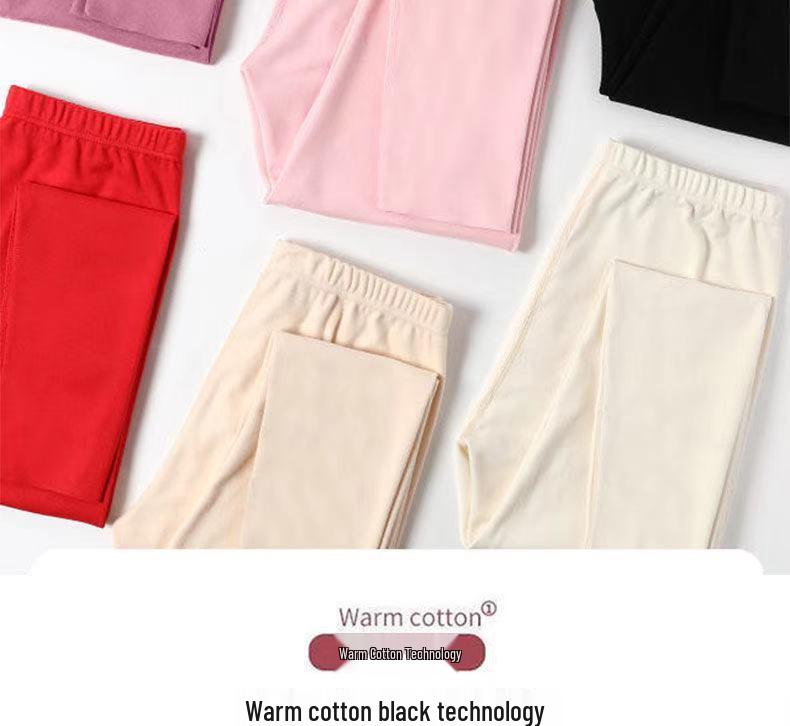 High-Waisted Heating Fleece Leggings - 2025 Slimming, Double Brushed, Elastic for Autumn/Winter