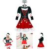 Festive Short Sleeve Santa's Helper Costume With Soft Touch Velvet Material