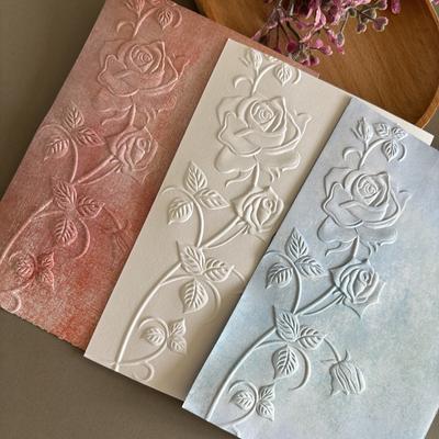 1 Stück 3D-Textur-Clip Kunststoff Geprägtes Musterbrett DIY Druckclip-Form Papierprägeordner Blumen Kartenherstellung Zubehör