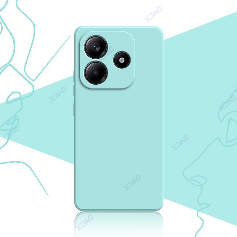 

Роскошный модный милый чехол для Xiaomi Redmi Note 14 RedmiNote14 5G 360 мягкий квадратный жидкий силиконовый чехол для мобильного телефона Redmi Note 14 светло-синий