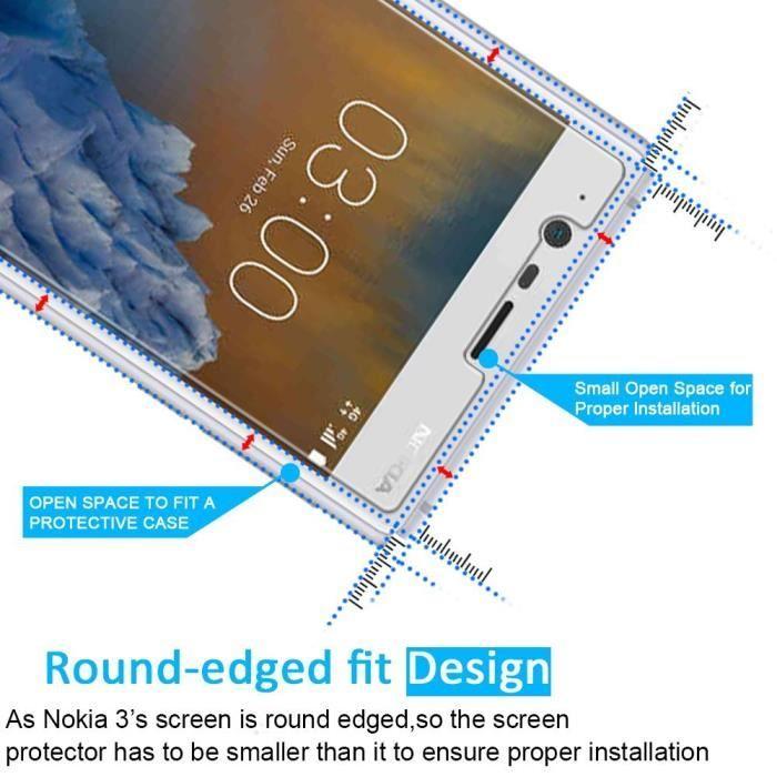 Film de protection - Phonillico® - NOKIA 3 - Verre trempé - Ultra résistant - Transparent
