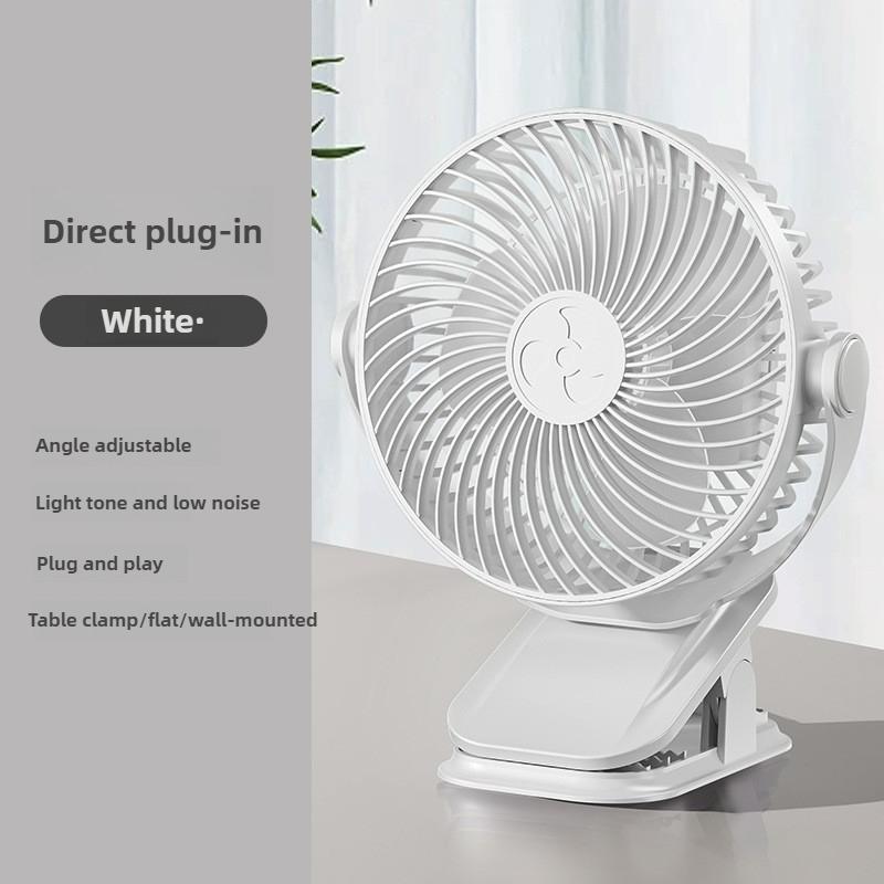6-дюймовый USB-перезаряжаемый портативный вентилятор с клипсой Маленький настольный вентилятор Многофункциональный электрический вентилятор для общежития Настенный