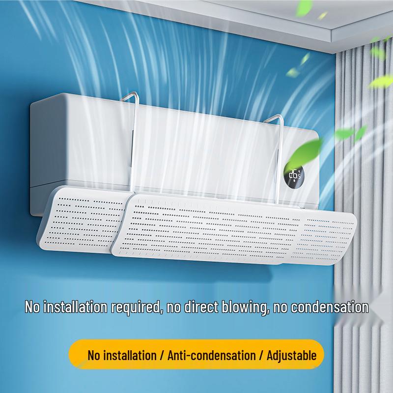 Universal Wall-Mounted Air Conditioner Wind Deflector - Anti-Direct Blow, No Installation Required