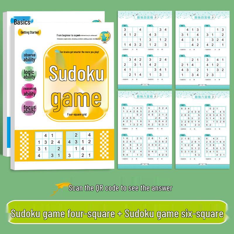 Beginner Sudoku Puzzle Book for Kids: 4x6 Grid Educational Toy for Math and Logic Skills