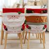Christmas Chairs Back Covers Set Envelope Bag Design Santa-Claus Snowman Seat Slipcovers For Home