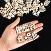 50Pcs Christmas Wooden House DIY Craft Xmas Tree Hanging Ornaments Pendant 2024 Christmas Decoration for Home New Year Kids Gift