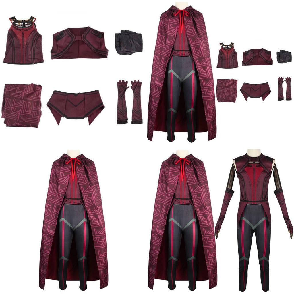 Wyróżnij się z tłumu dzięki zestawowi kostiumów cosplay Wanda Vision Szkarłatna Wiedźma