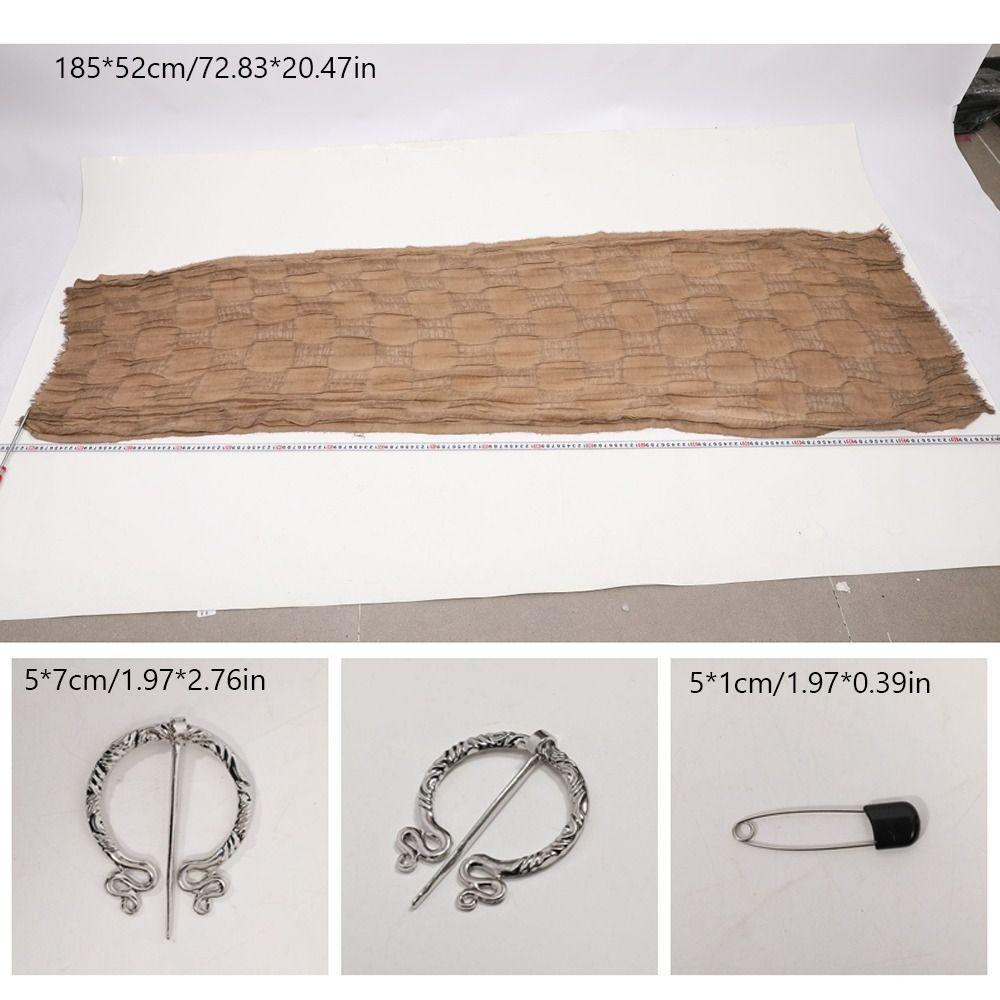 Popular Medieval Style Medieval Cloak With Viking Brooch Beggar Style Hooded Shawl Scarf Scarf Cape Pop Culture Events
