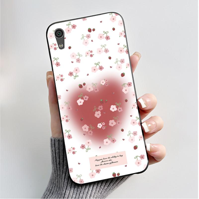 Hülle Für Sony Xperia XA1 Rückseite G3121 G3112 G3125 G3116 G3123 Luxus Mode Schmetterling Blume Schwarzes Silikon Weiche Handyhülle