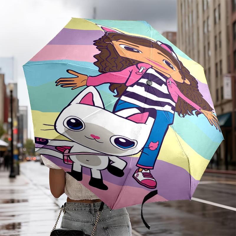 Colorful Friends Dollhouse Umbrella 8-Frame for Travel, Camping, Casual Lightweight Portable Umbrella, Essential for Every Family Holidays Gift
