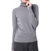 Women's Casual And Fashionable Knitted Pile Collar Solid Color Long Sleeved Top