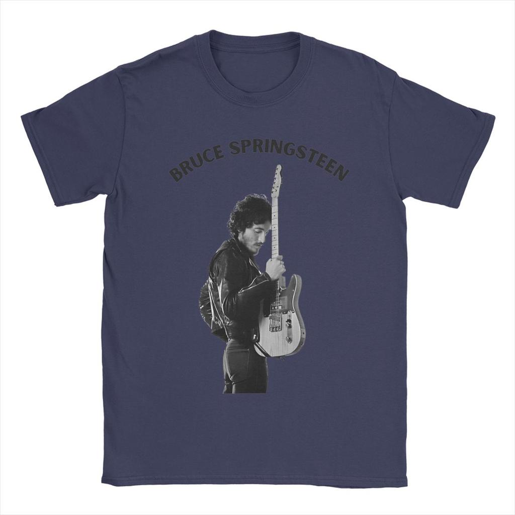 Bruces The E Street Band Springsteens T Shirts Men's Pure Cotton T-Shirt Round Neck Tee Shirt Short Sleeve Clothing Summer