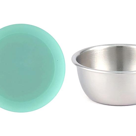 50/90ML BPA Free Sauce Cup with Colorful Lid Leak-proof Reusable Stainless Steel Easy Open Salad Dressing Container for Picnic