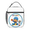 Blue Pocoyo Kids Cartoon Insulated Lunch Bag for Women Kids Leakproof Food Boxes Thermal Lunch Box Tote