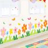 Colorful Flowers Butterflies Window Stickers Static Cling PVC Waterproof Floral Decal For Home Bedroom Bathroom Glass Decoration