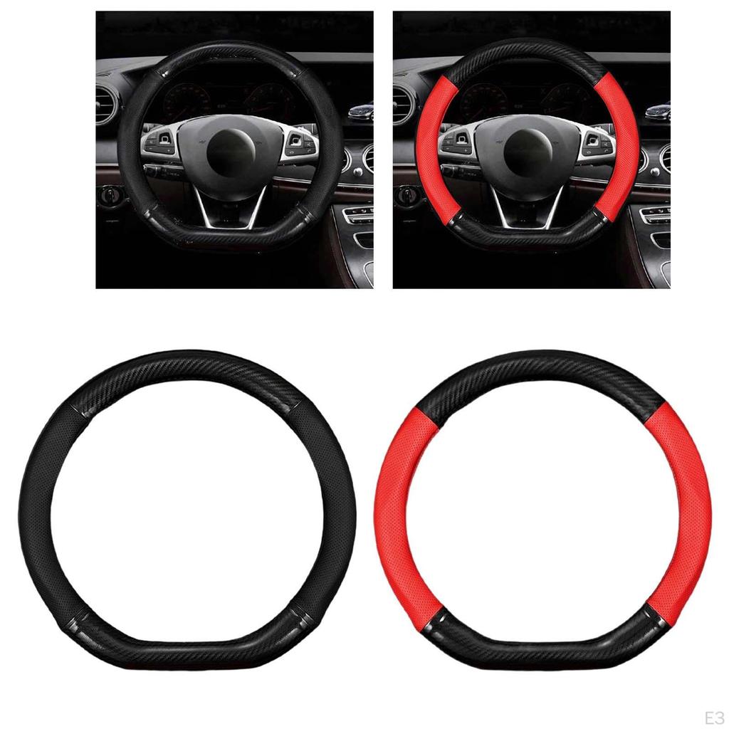 Car Steering Wheel Cover Decoration, Long Driving Anti Slip Protector Travel Shock Absorption