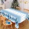Blue Winter Wonderland Plastic Tablecloth Christmas Decoration For Home  Xmas Table Cover Navidad Noel Decor New Year