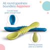 LuvLap Silicone Baby Feeding Spoons Set Of 2 For Baby Led Weaning And Self Feeding