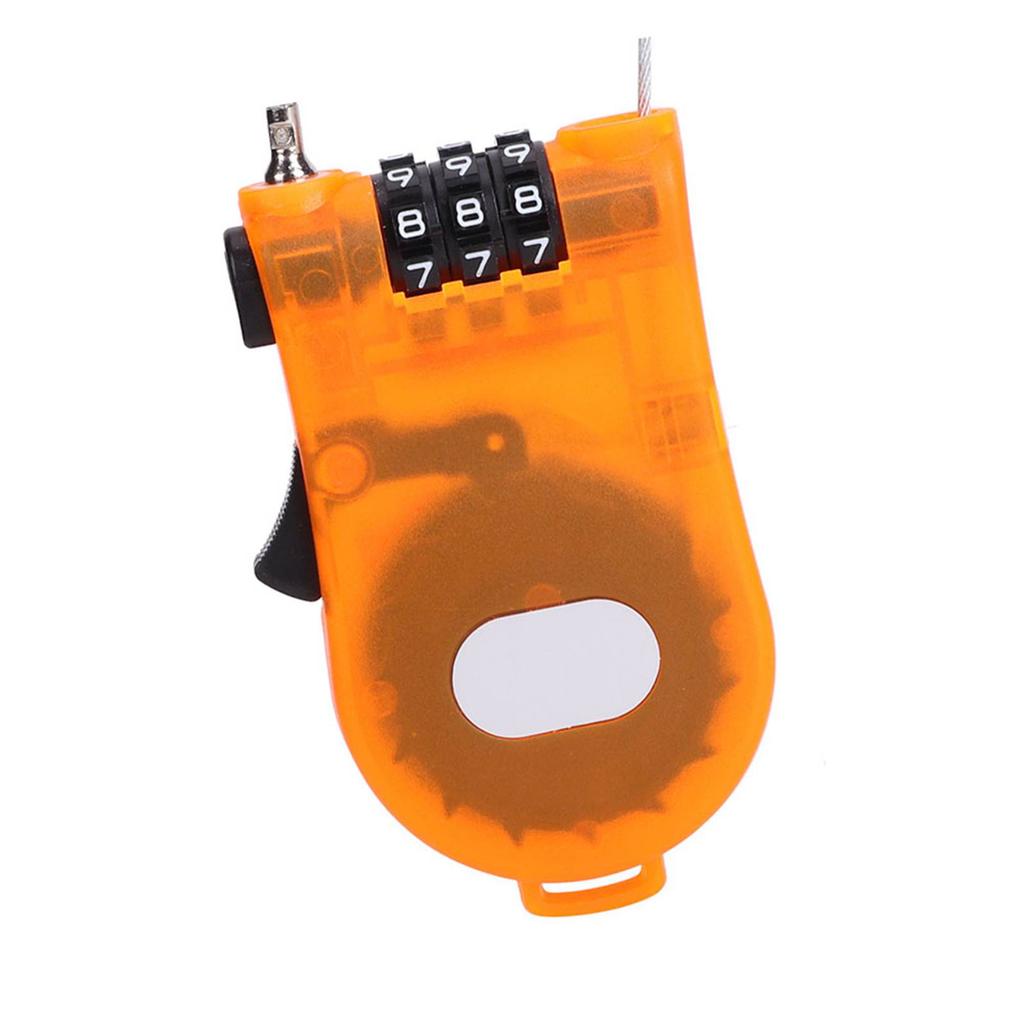 Mini Drawstring Password Anti Theft Lock Waterproof Retractable Motorcycle Helmet Lock for Cabinets