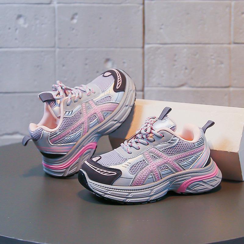 2026 New Spring Boys Non-Slip Running Shoes - Big Kids Casual Sports Sneakers 35 розовый