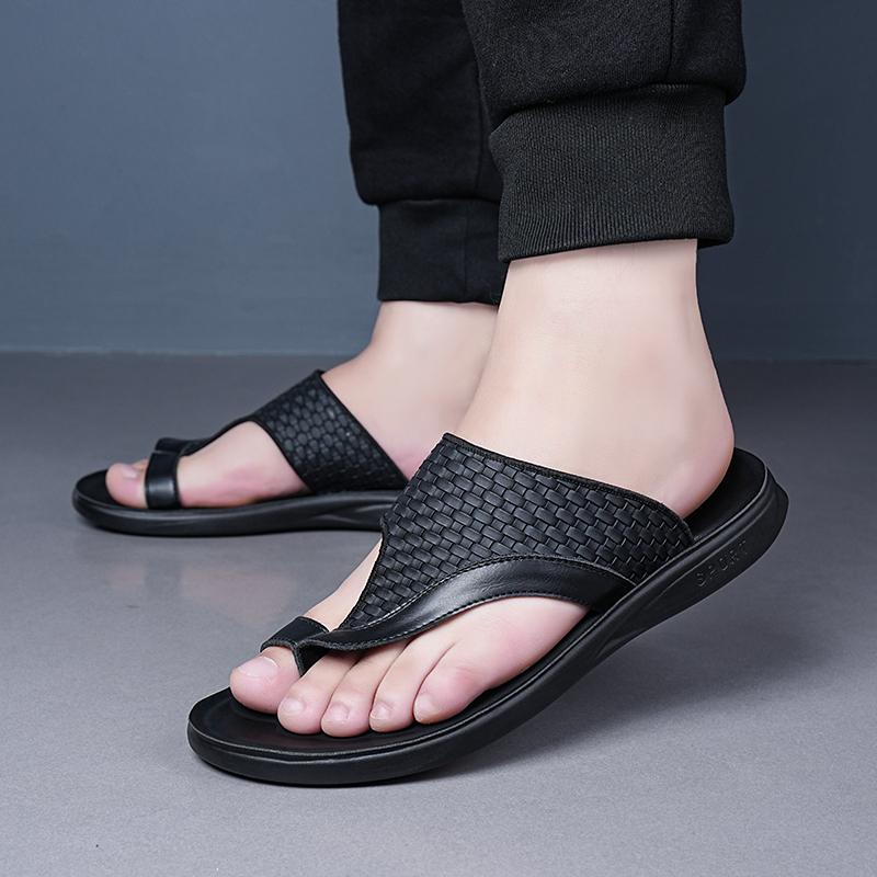 

Men Black Slippers Simple Flats Flip Flops Summer White Open Toe Sandals Outdoor Beach Shoes Plus Size 46 47 48 EU:45 чёрный