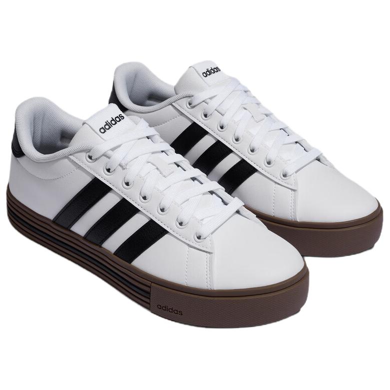 Adidas Daily 4.0 Synthetic Leather Low top Skateboard Shoes Unisex White Black KI2345