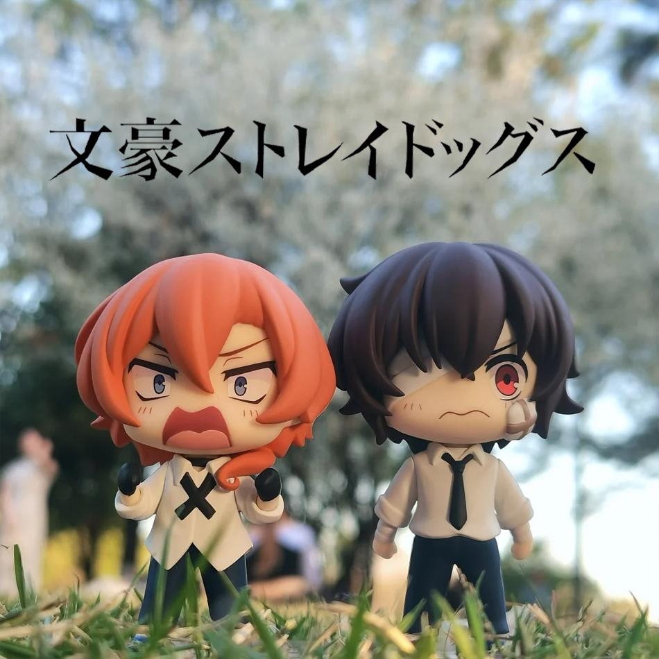 New Bungo Stray Dogs 7cm Dazai Osamu Figure Japanese Cartoon Figurines Collection Cute Toys
