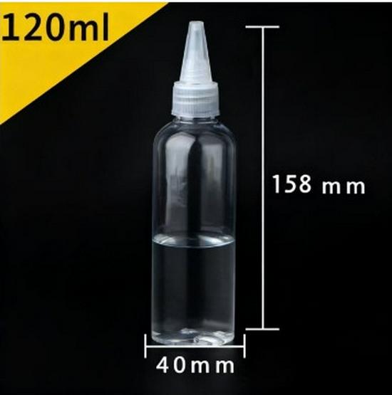 Transparente PET-Kunststoff-Quetschflasche mit Spitze für Kleber, Lotion oder Pigmente - Erhältlich in 50 ml und 100 ml