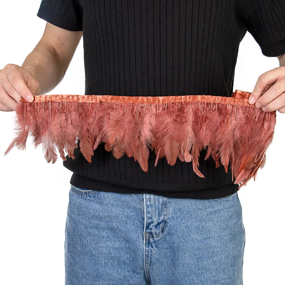 1M 5M 10M Natürliches Hahnenfedern-Besatz 10-15Cm Weiße Federnband Für Basteln Karnevalsparty Kleiderdekoration Zubehör