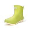 Short Rain Boots Women's Fashion Waterproof Shoes Non-slip Car Wash Rain Shoes Women Wear Rubber Shoes Women Fleece