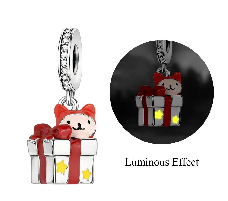 Christmas Copper Metal Charm Bead Components Santa Claus Reindeer Christmas Tree Snowman Elk Bead Component Compatible With Authentic Original