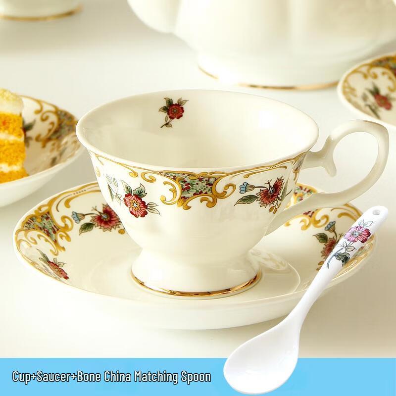 

HANDUNYOU European Bone China Mount Fuji Coffee Cup Set