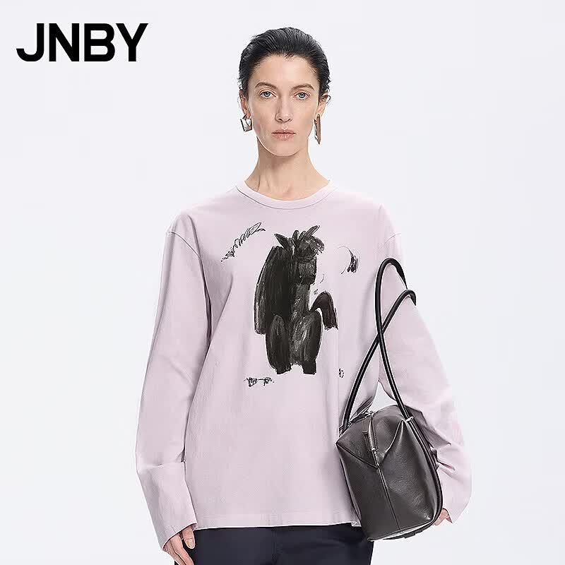 JNBY 2026 Spring New Loose Cotton Long-Sleeve T-Shirt