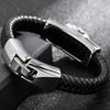 Gotiska Djursmycken 316L Rostfritt Stål Kung Lejonhuvud Armband för Män Herr Flätat Läder Manschett Wrap Armband Armband