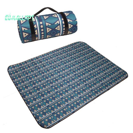 Bohemia Retro Aluminiumfolienbasis, faltbare Picknickdecke mit Aufbewahrungsseil, Verbundprozess, Camping, wasserdichte, feuchtigkeitsbeständige Matte, Outdoor-Zubehör