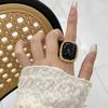 New Round Texture Hollow Fashionable Ring - Unique, Versatile, Bold and High-end Style Finger Ring