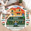 Pippi Longstocking Round Area Rug,Carpet Rug for Living Room Bedroom Sofa Playroom Decor,Non-slip Floor Mat