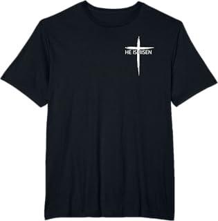 He is Risen Pocket Christian Easter Jesus Religious Cross TShirt Unisex T-Shirt S