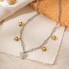 Europäischer Bestseller: 18K Goldplattiertes Edelstahl Herz Anhänger Halskette & Armband Set mit Zirkonia, Wasserdichter Schmuck.