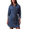 Denim Pointed Collar Casual Comfortable Button Long Sleeve Dress Women Dress 47C671G-NA6